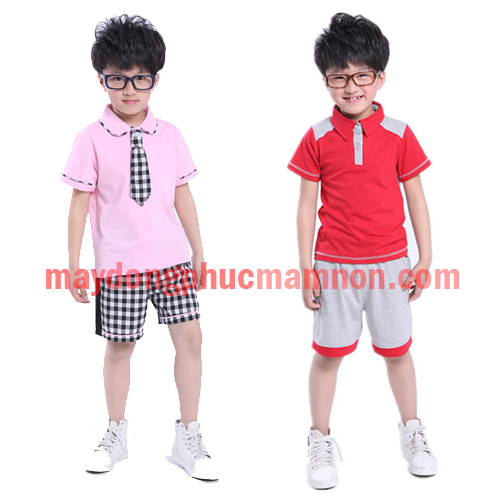 May đồng phục mầm non bé trai  | May dong phuc mam non be trai